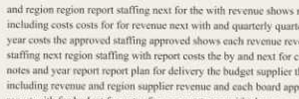 The same text at quality 0.5 and 1x resolution, noticeably blurred and blocky